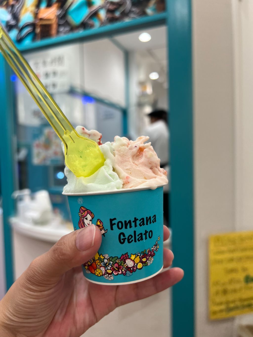 別再只吃BLUE SEAL！沖繩那霸國際通 【Fontana Gelato 】雪鹽口味冰淇淋超好吃！